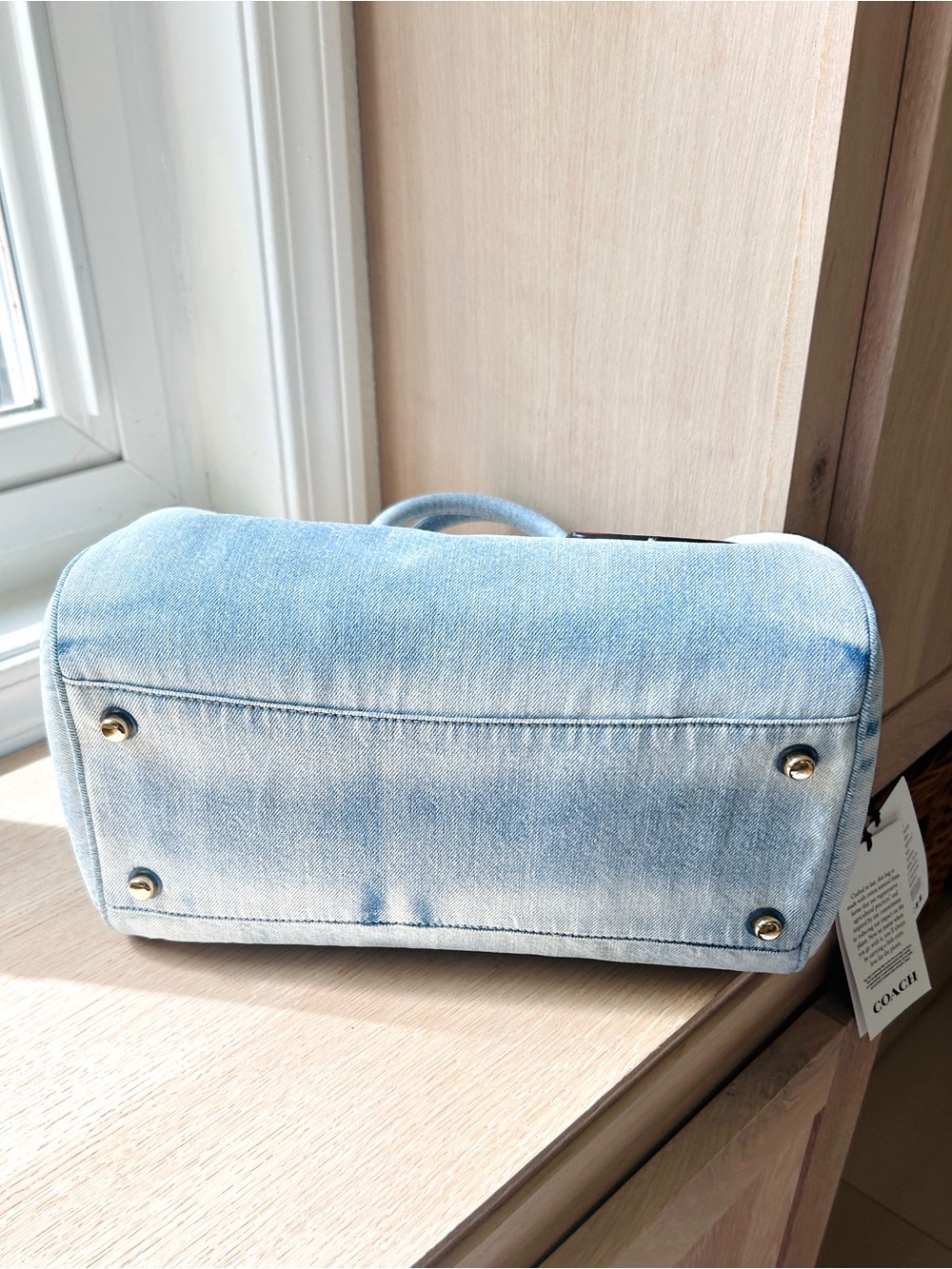 NWT🌈Coach Rowan Large Satchel Bag
In Loved Denim With Charms CDY75 Limited Rare - Picture 10 of 12